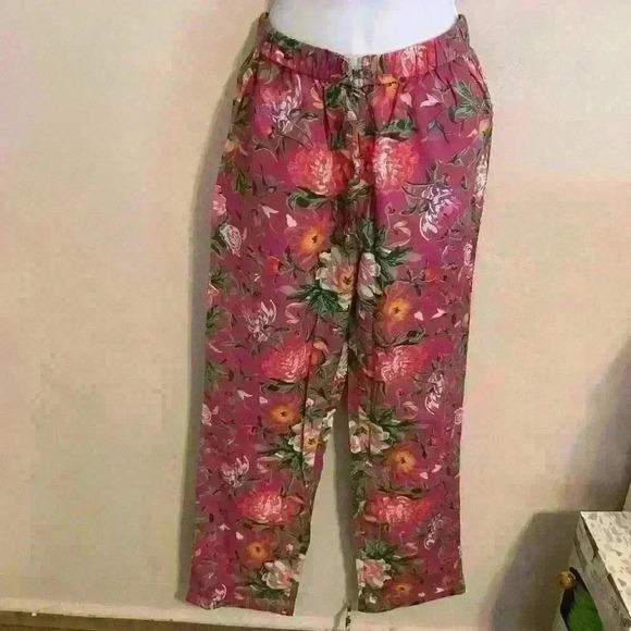 Summer Drawstring Floral Pants Sizes S-5x - Picture 5 of 7